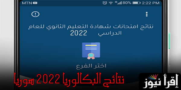 رسمياً .. Link الاستعلام عن نتائج البكالوريا 2022 سوريا عبر moed.gov.sy  برقم الاكتتاب جميع الفروع ( علمى – ادبى )