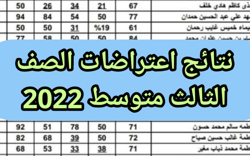 نتائجنا.. ظهرت الآن نتائج اعتراضات الثالث المتوسط 2022 العراق عبر وزارة التربية العراقية