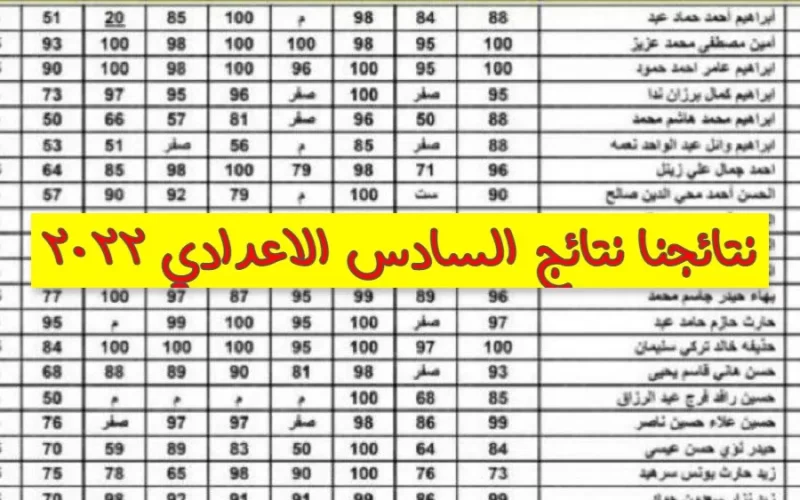 موقع نتائجنا.. رابط الاستعلام عن نتائج السادس الإعدادي 2022 الدور الثاني في العراق
