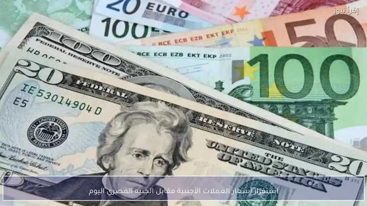 استقرار أسعار العملات الأجنبية مقابل الجنيه المصري اليوم