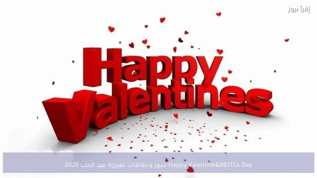 Happy Valentine’s Day صور وبطاقات تهنئة عيد الحب 2026