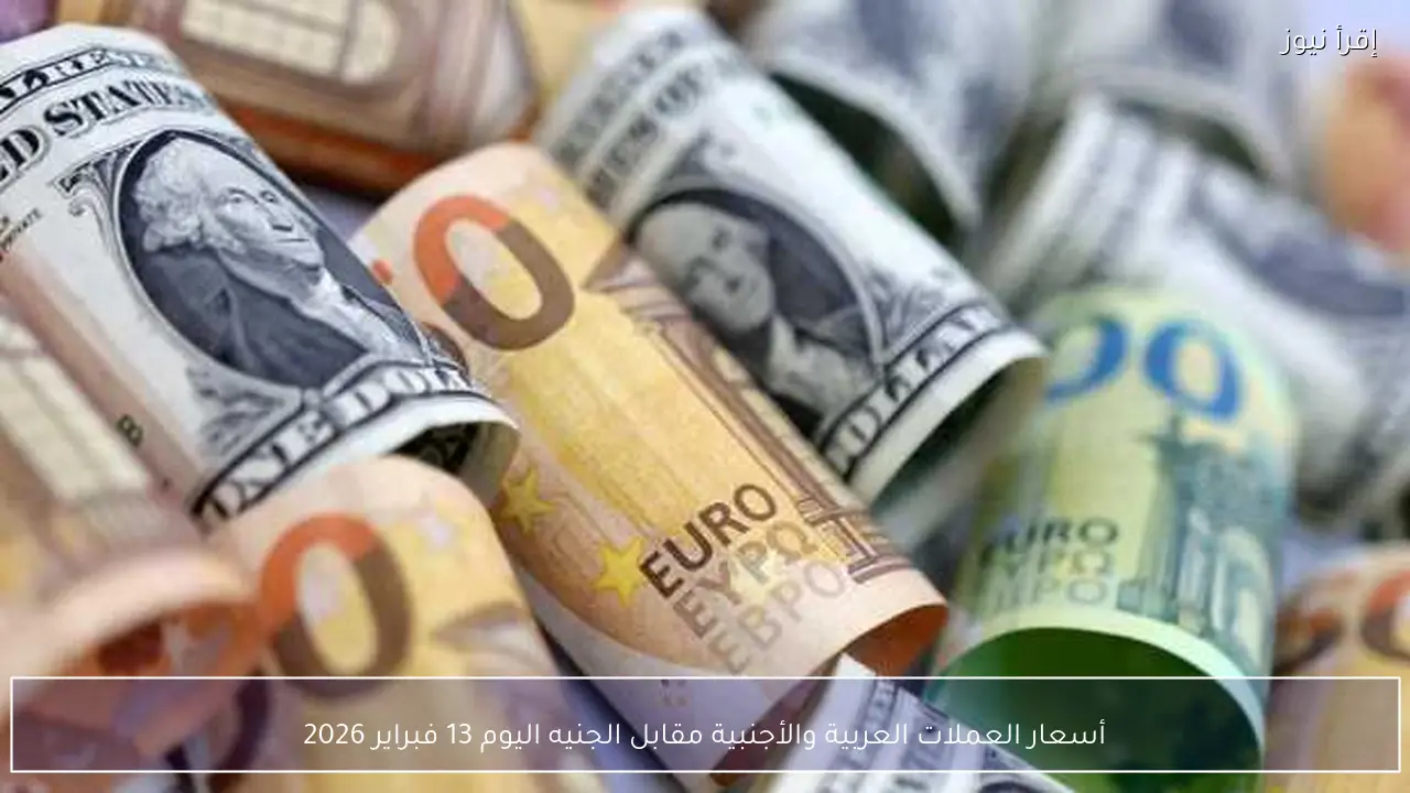 أسعار العملات العربية والأجنبية مقابل الجنيه اليوم 13 فبراير 2026