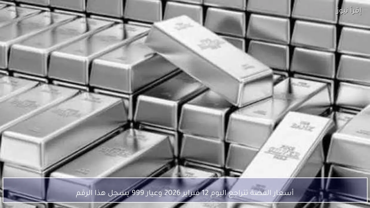 أسعار الفضة تتراجع اليوم 12 فبراير 2026 وعيار 999 يسجل هذا الرقم