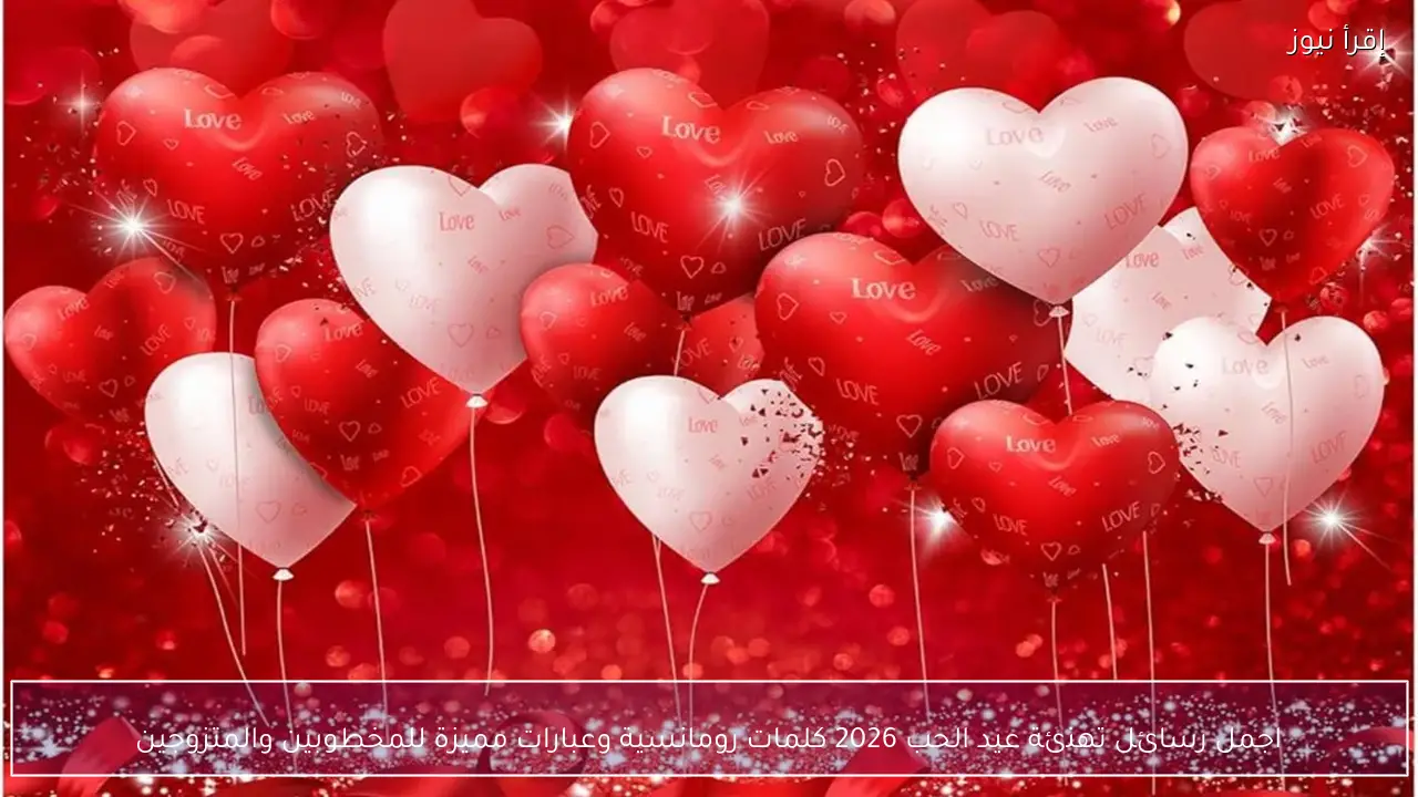 اجمل رسائل تهنئة عيد الحب 2026 كلمات رومانسية وعبارات مميزة للمخطوبين والمتزوجين