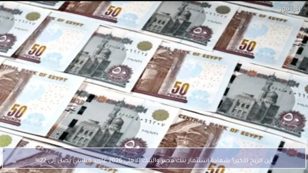 أين الربح الأكبر؟ شهادة استثمار بنك مصر والبنك الاهلي 2026 عائد قياسي يصل إلى 22%
