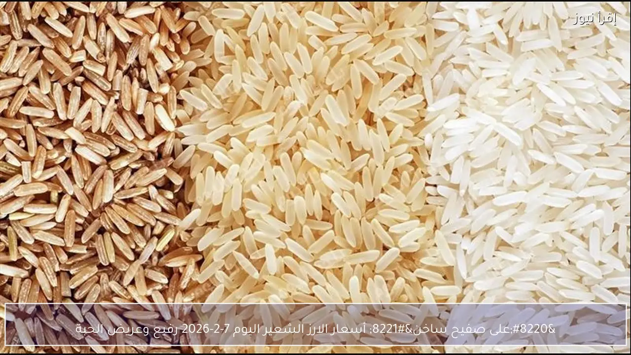 “على صفيح ساخن” أسعار الارز الشعير اليوم 7-2-2026 رفيع وعريض الحبة