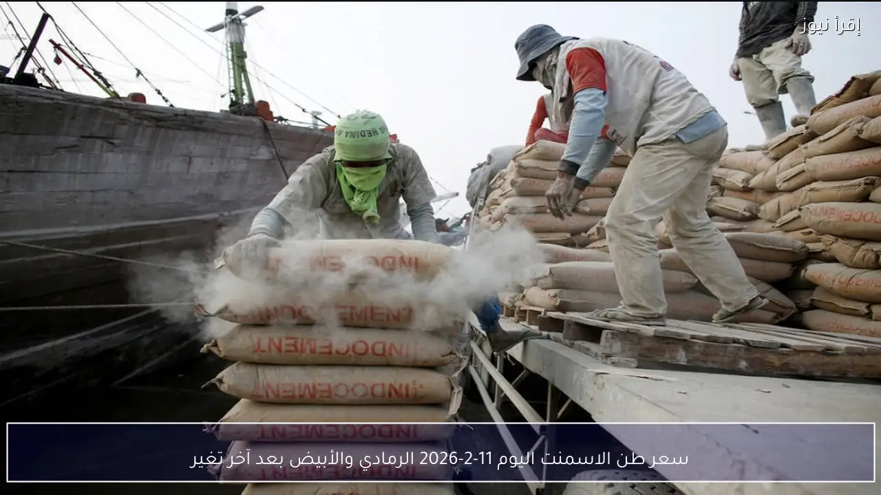 سعر طن الاسمنت اليوم 11-2-2026 الرمادي والأبيض بعد آخر تغير