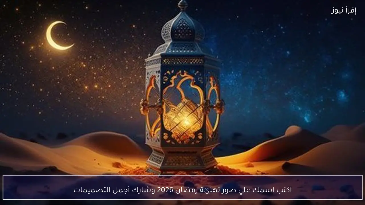 اكتب اسمك علي صور تهنئة رمضان 2026 وشارك أجمل التصميمات