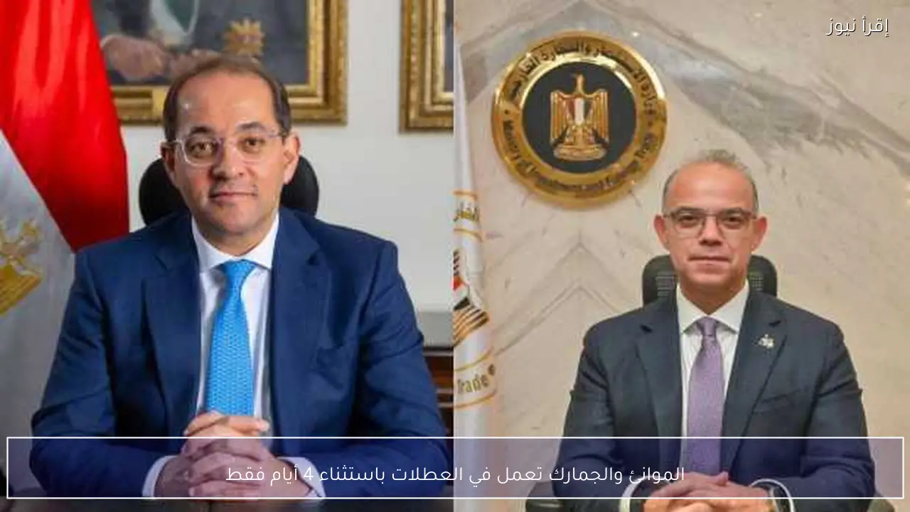 الموانئ والجمارك تعمل في العطلات باستثناء 4 أيام فقط