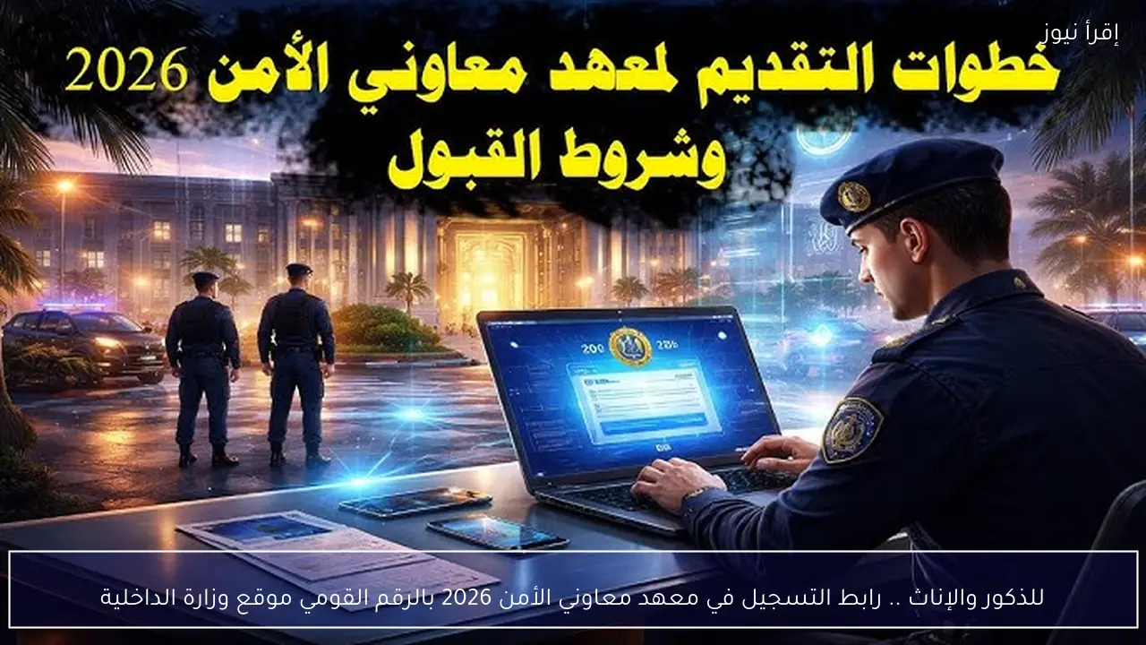 للذكور والإناث .. رابط التسجيل في معهد معاوني الأمن 2026 بالرقم القومي موقع وزارة الداخلية