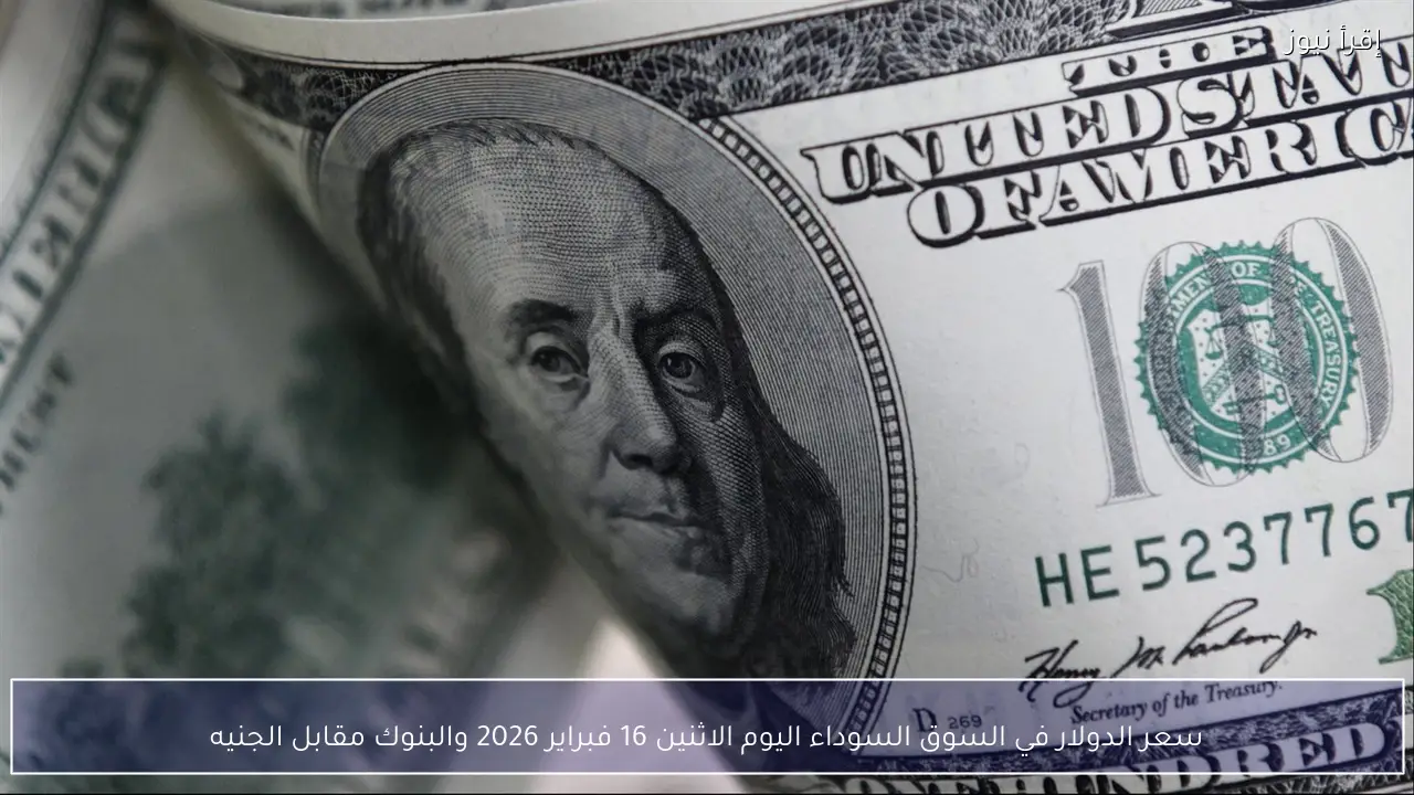 سعر الدولار في السوق السوداء اليوم الاثنين 16 فبراير 2026 والبنوك مقابل الجنيه