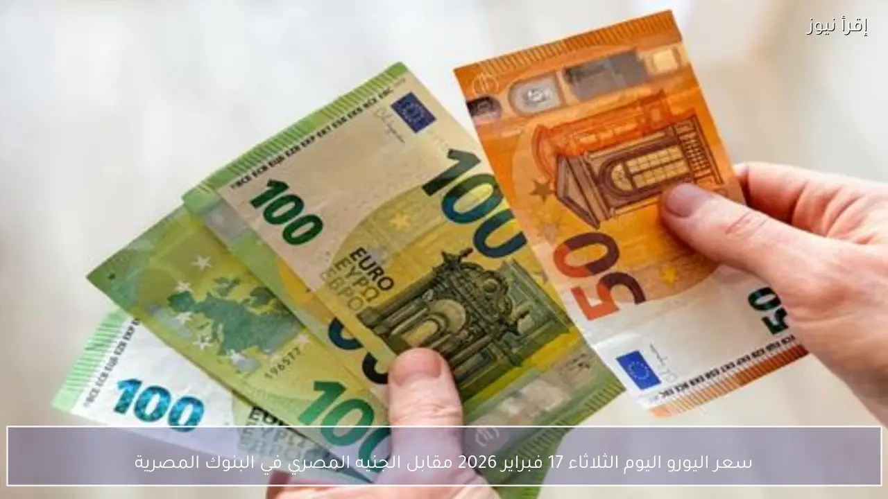 سعر اليورو اليوم الثلاثاء 17 فبراير 2026 مقابل الجنيه المصري في البنوك المصرية