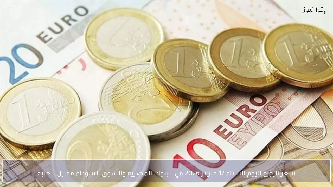 سعر اليورو اليوم الثلاثاء 17 فبراير 2026 في البنوك المصرية والسوق السوداء مقابل الجنيه