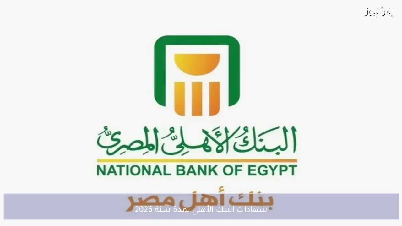 شهادات البنك الأهلي لمدة سنة 2026 .. العائد وأفضل خيارات الادخار المتاحة