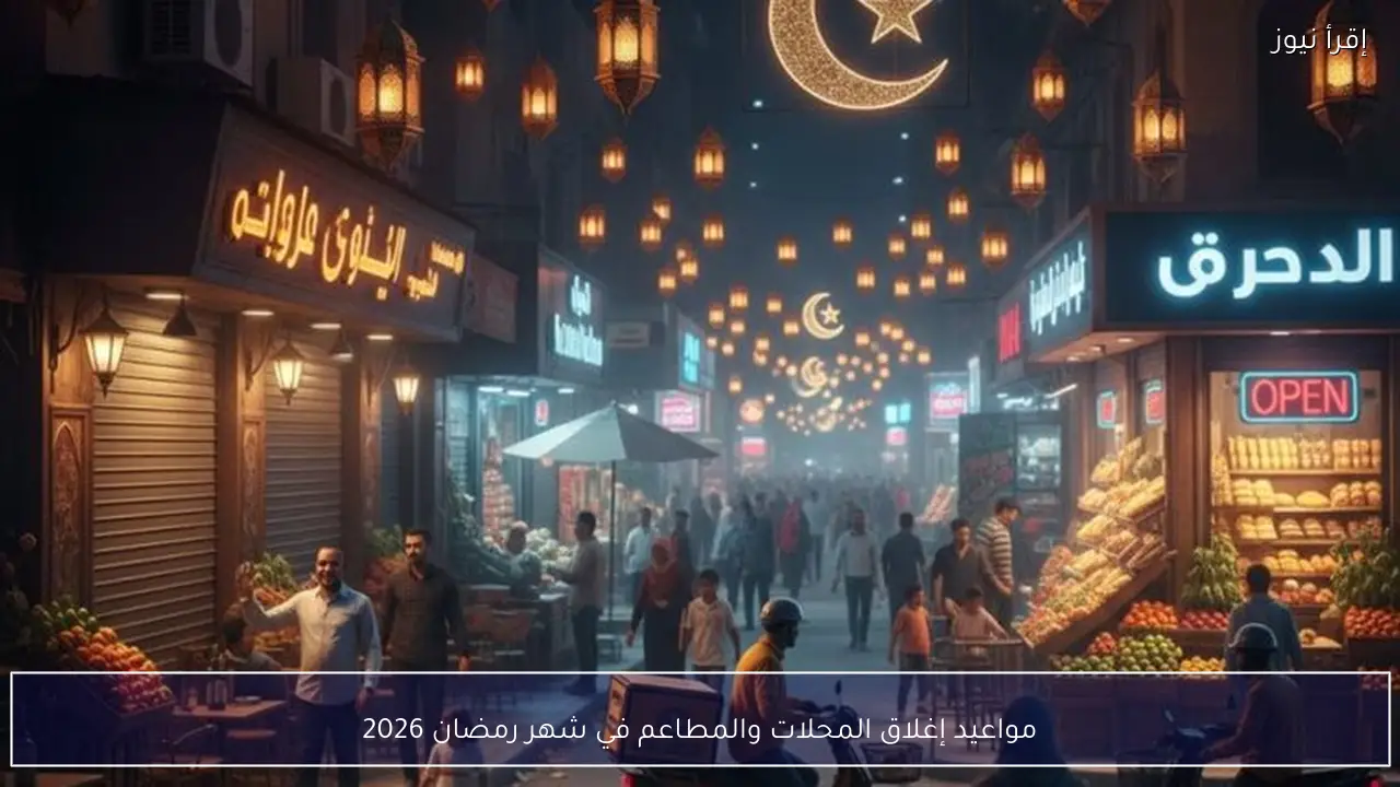 مواعيد إغلاق المحلات والمطاعم في شهر رمضان 2026