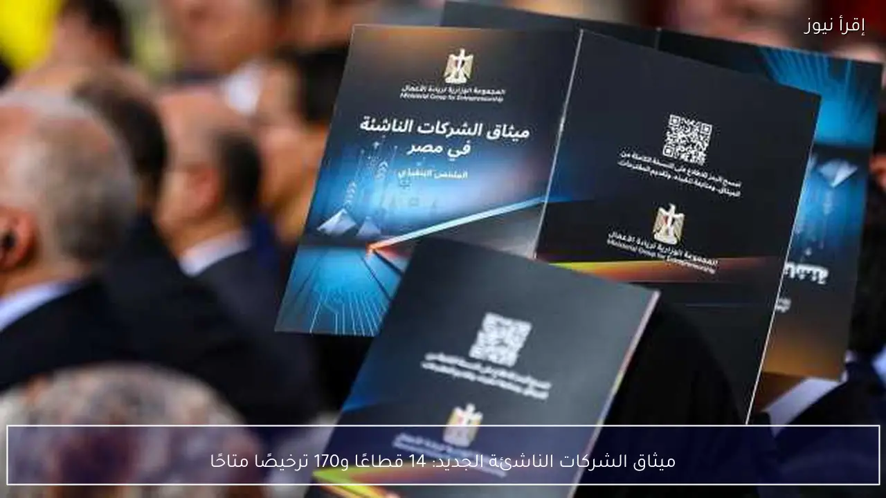 ميثاق الشركات الناشئة الجديد: 14 قطاعًا و170 ترخيصًا متاحًا