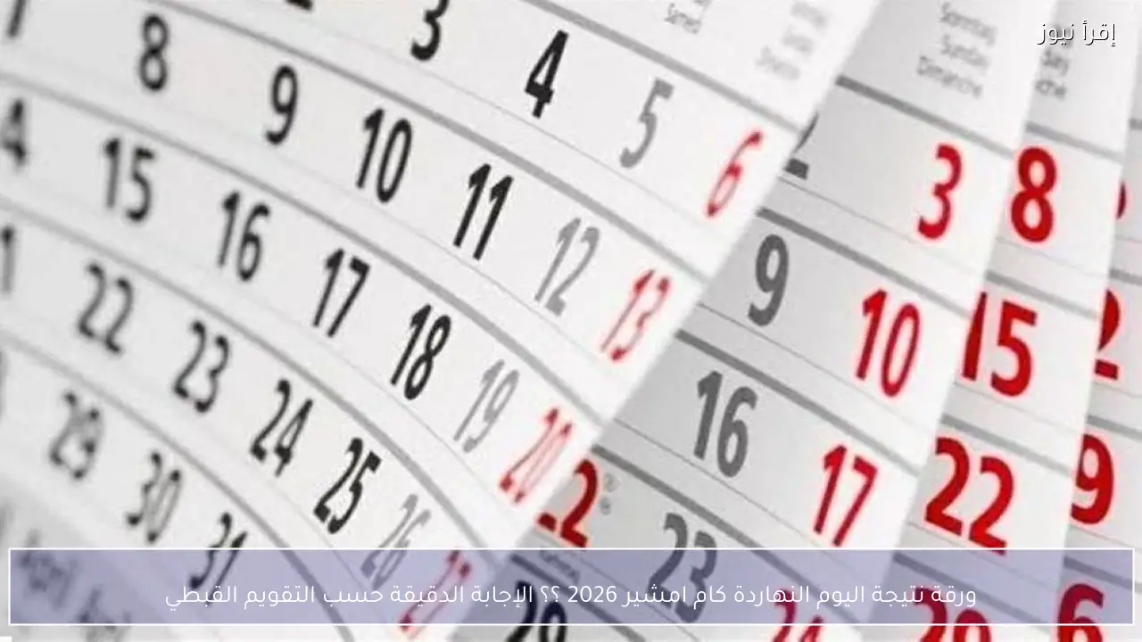 ورقة نتيجة اليوم النهاردة كام امشير 2026 ؟؟ الإجابة الدقيقة حسب التقويم القبطي